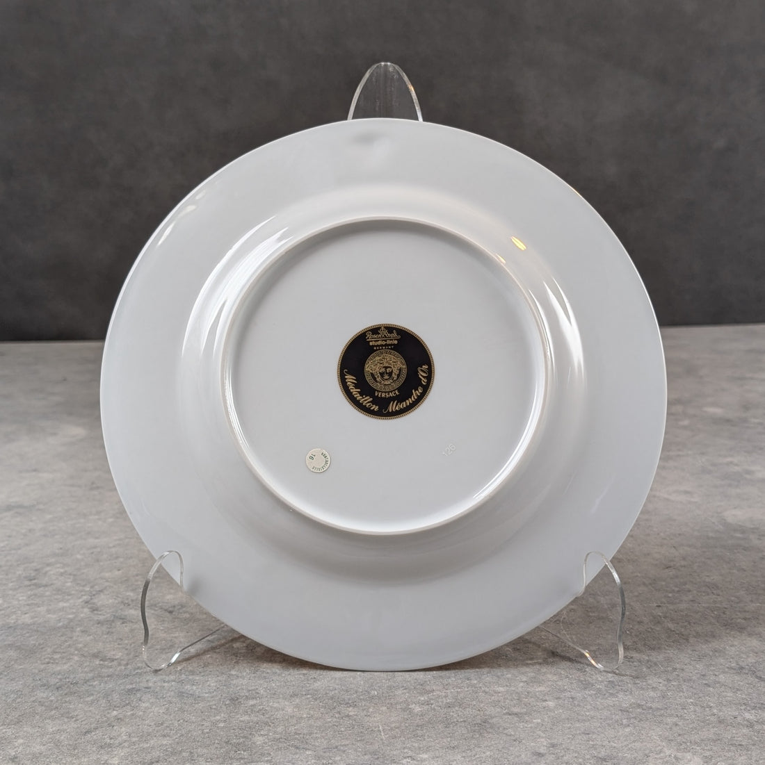 Versace Rosenthal Dinner Plate | Porcelain and Gold Rim