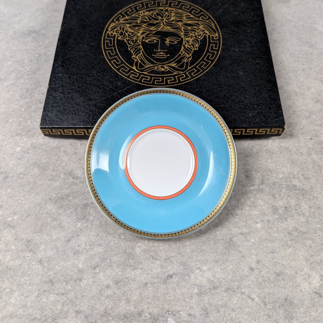 TWO | Versace Rosenthal Saucers | Porcelain with Gold Rim