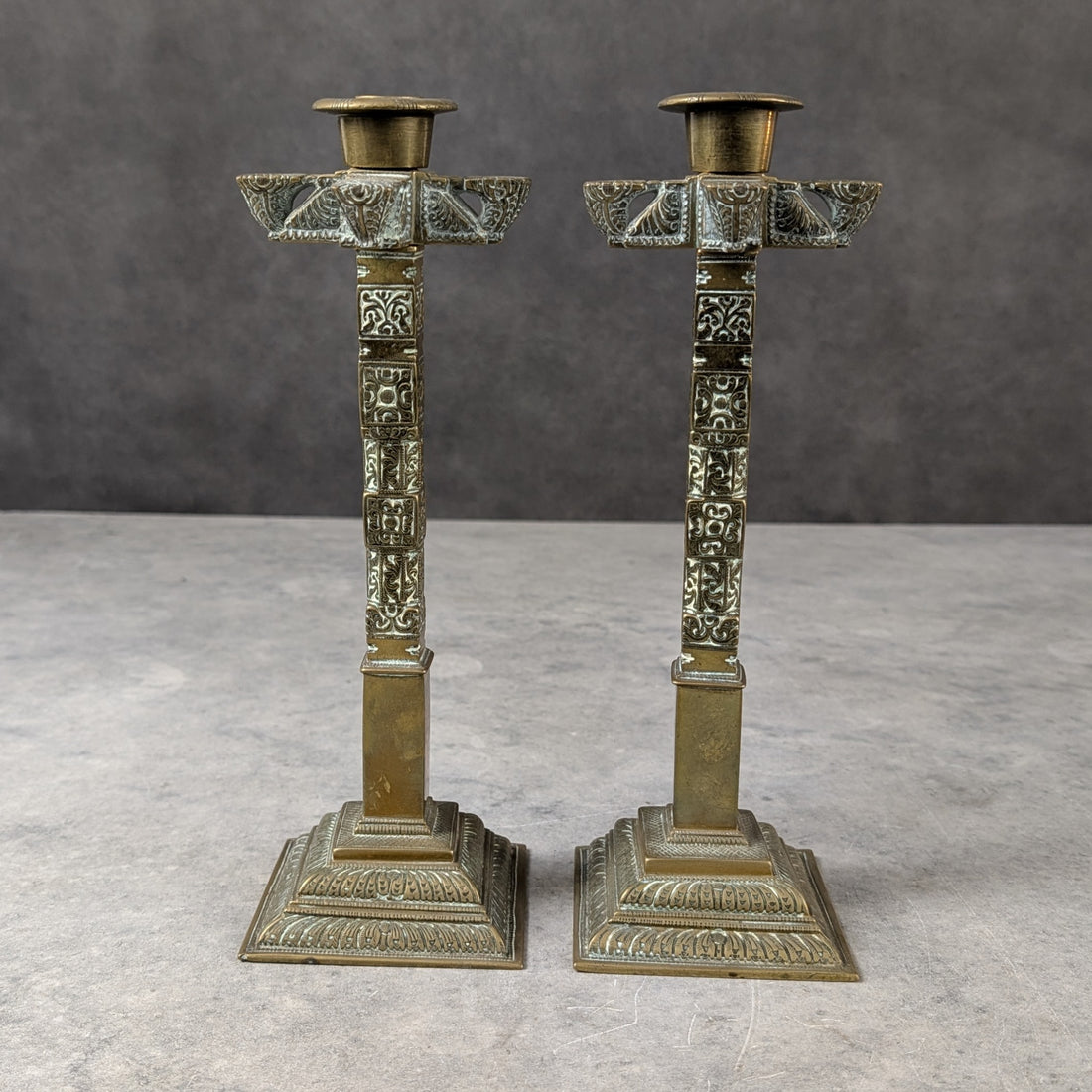 TWO | Solid Brass Altar Candlesticks