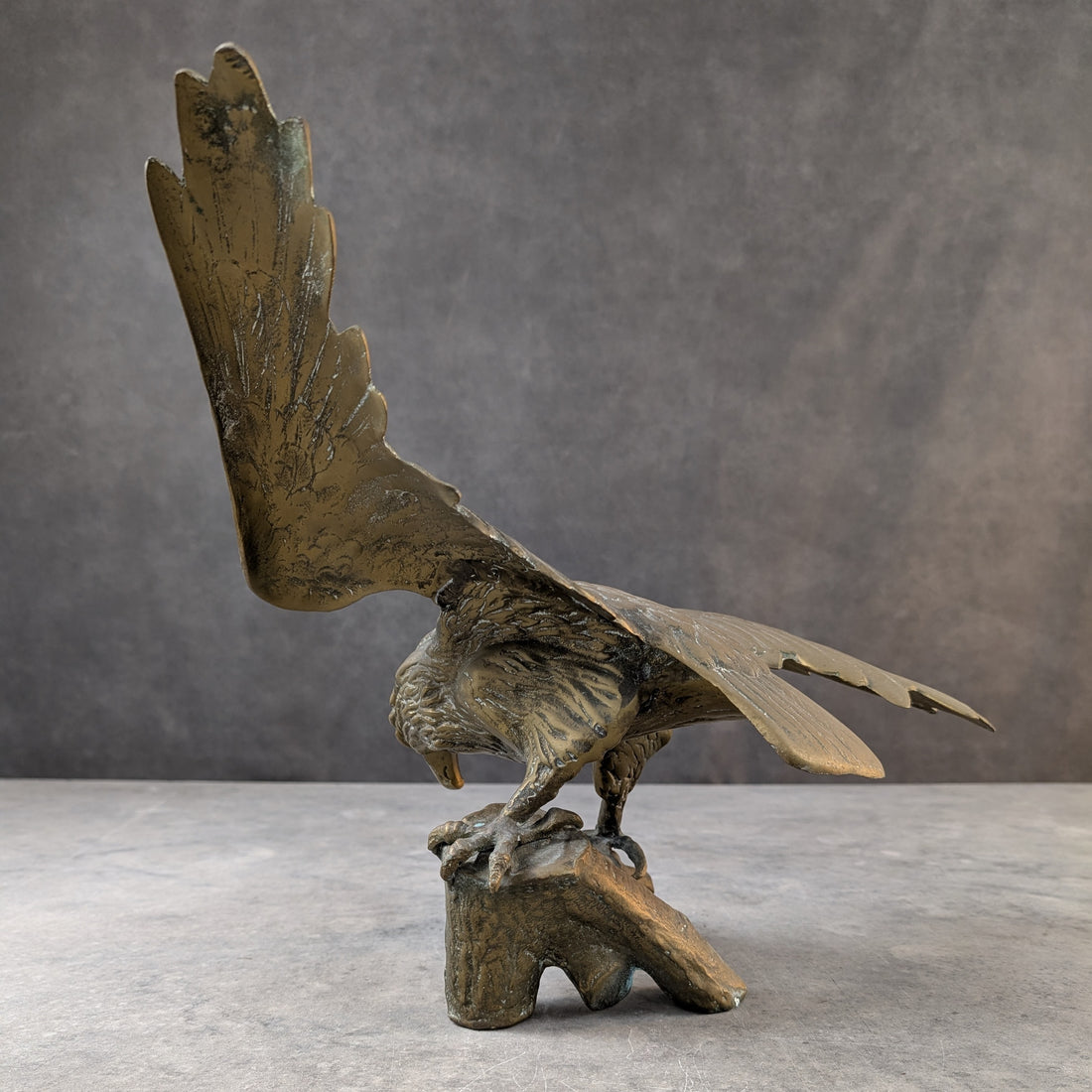 Cast Bronze Eagle Sculpture | Mid 20th Century
