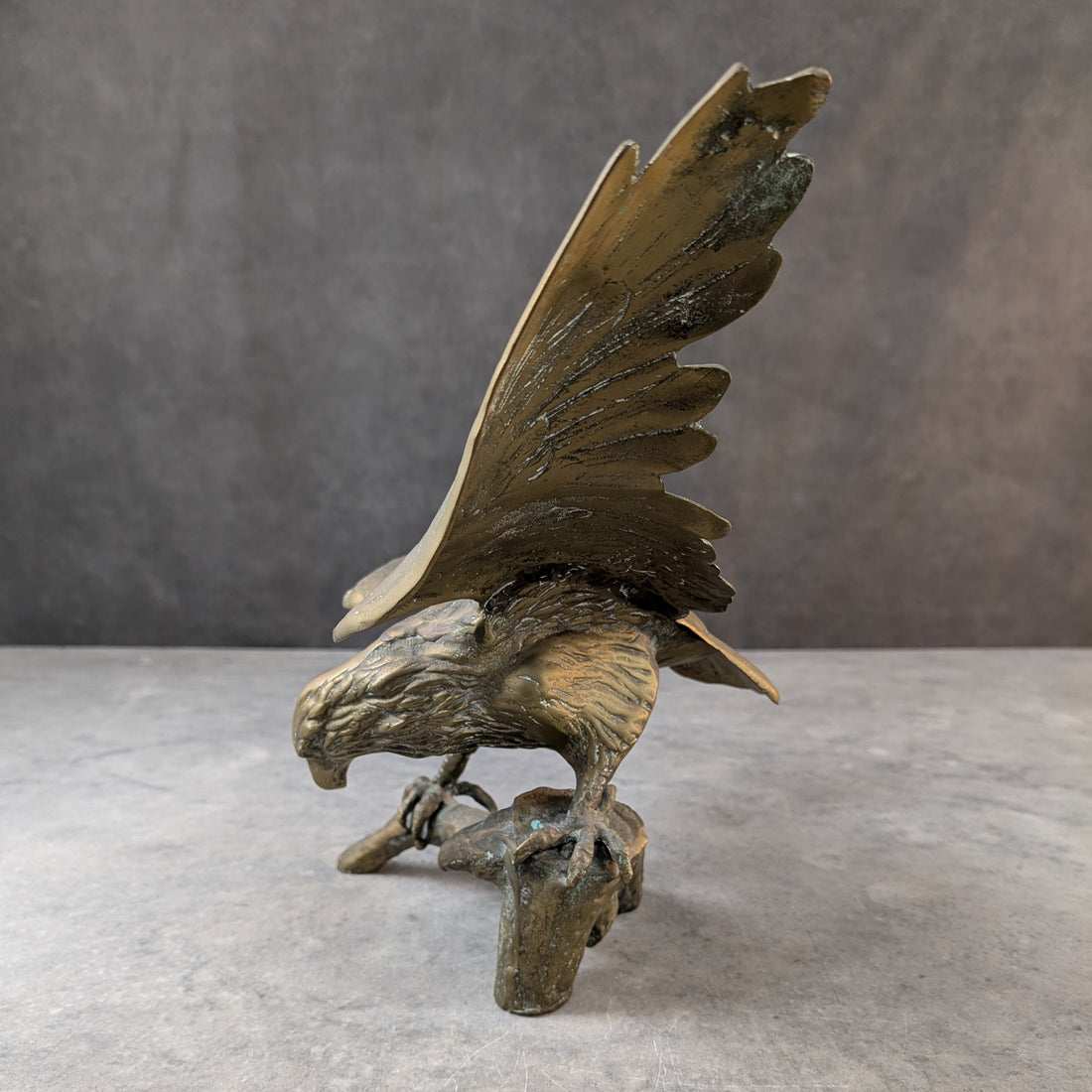 Cast Bronze Eagle Sculpture | Mid 20th Century