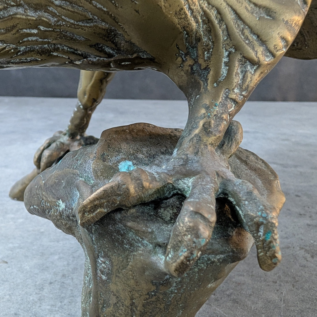 Cast Bronze Eagle Sculpture | Mid 20th Century