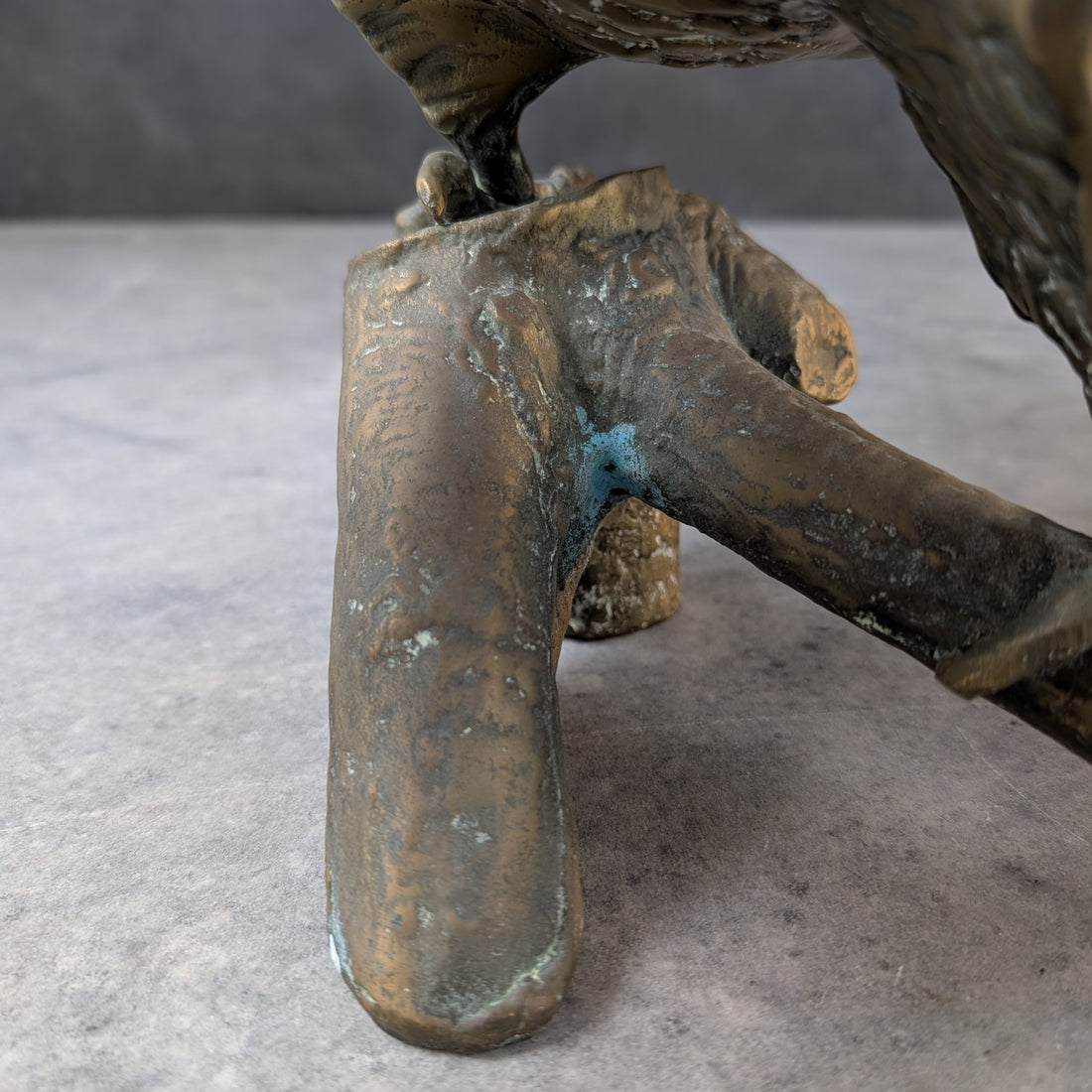 Cast Bronze Eagle Sculpture | Mid 20th Century