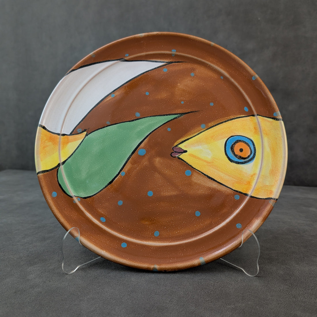 Vintage Russell Deane Purple Betty Fish Plate 30 cm