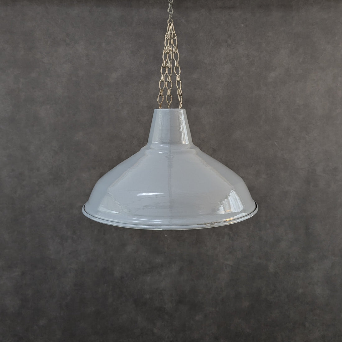 Early 20th Century Industrial Enamel Pendant Light