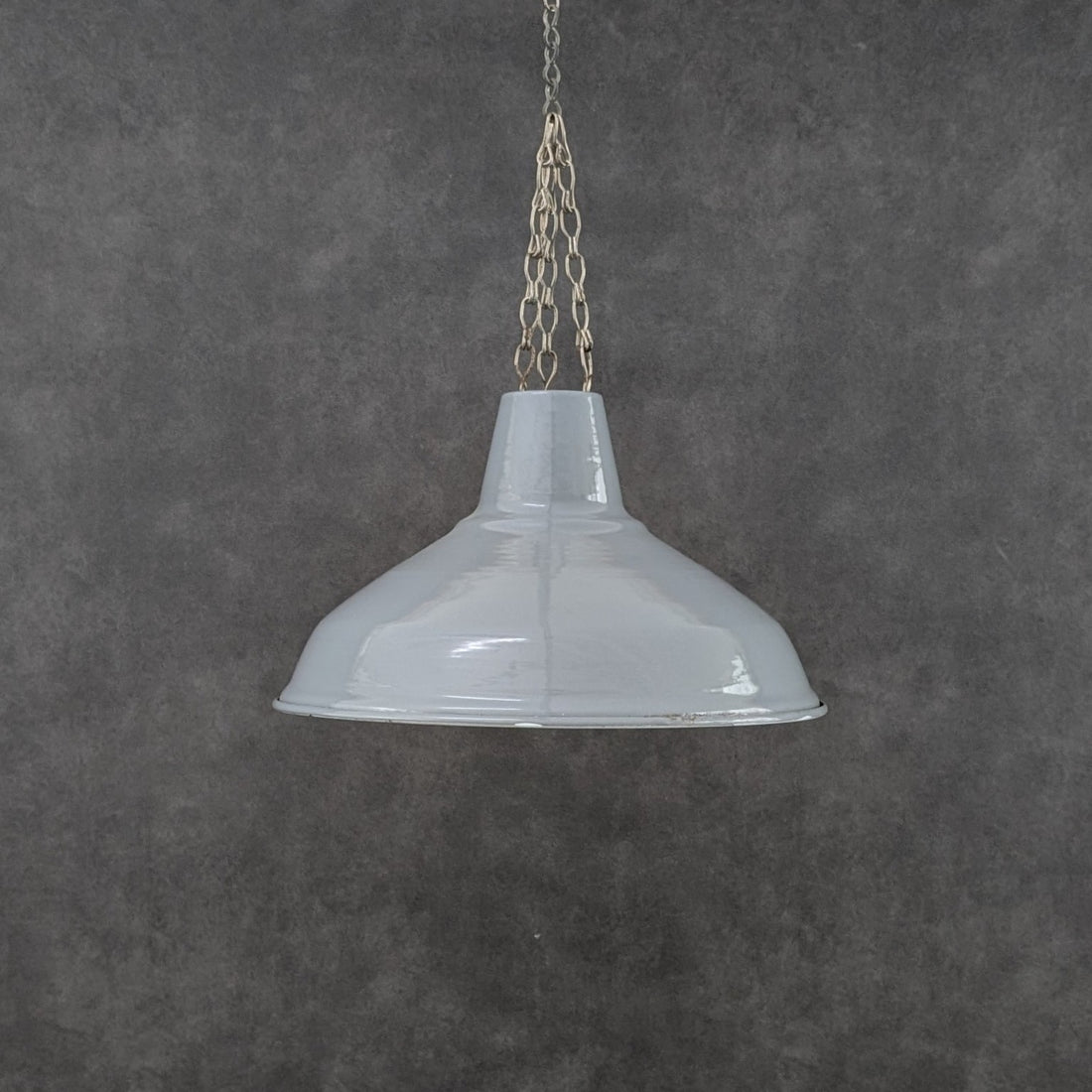 Early 20th Century Industrial Enamel Pendant Light