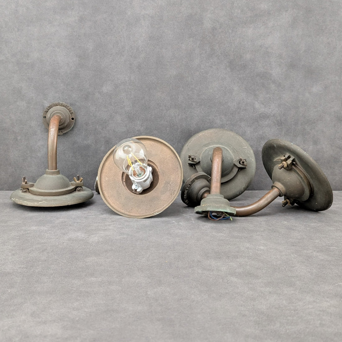 FIVE | Bronze and Copper Shipyard Wall Light | English Industrial