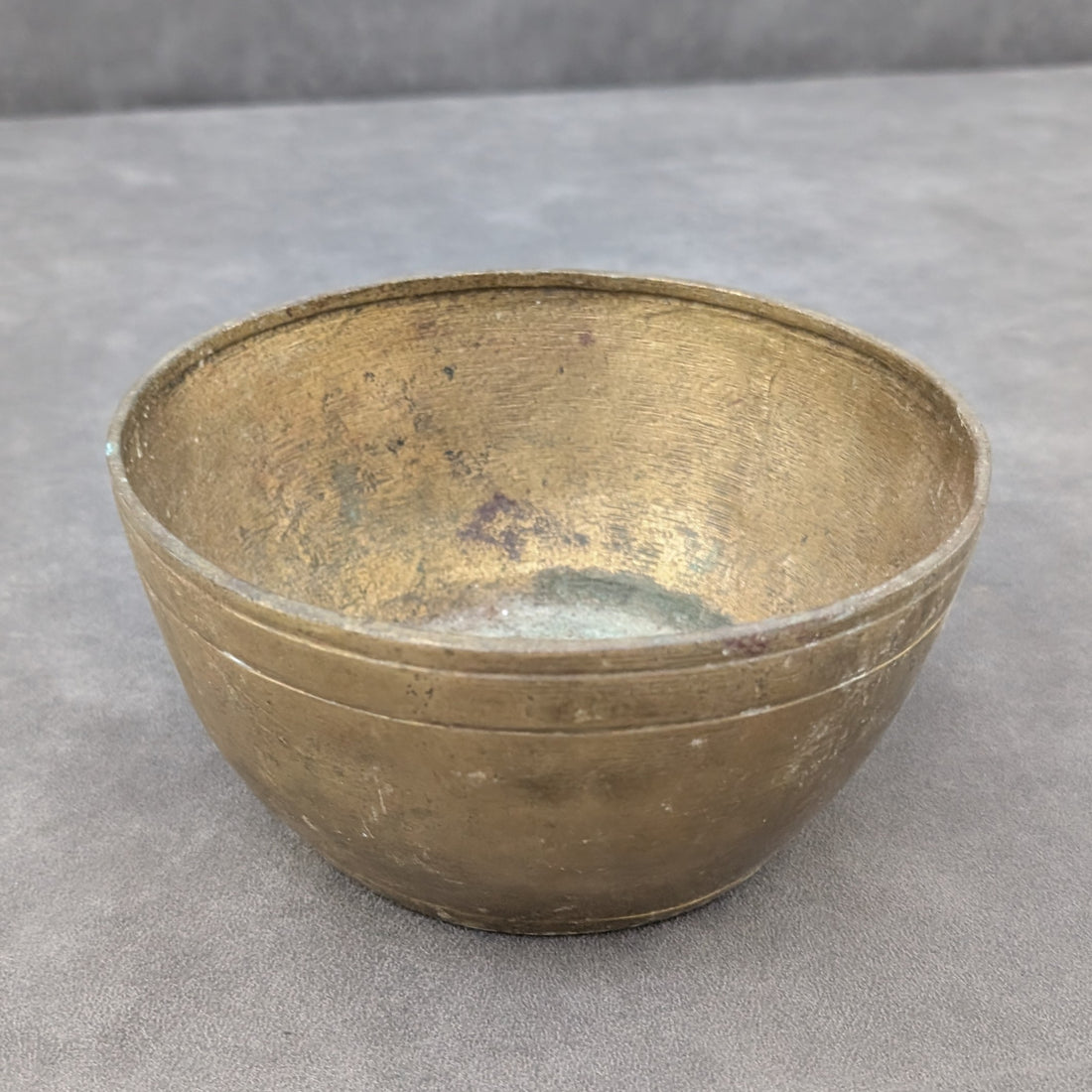 Antique Plain Turned Brass Bowl | Hand Worked Yellow Brass