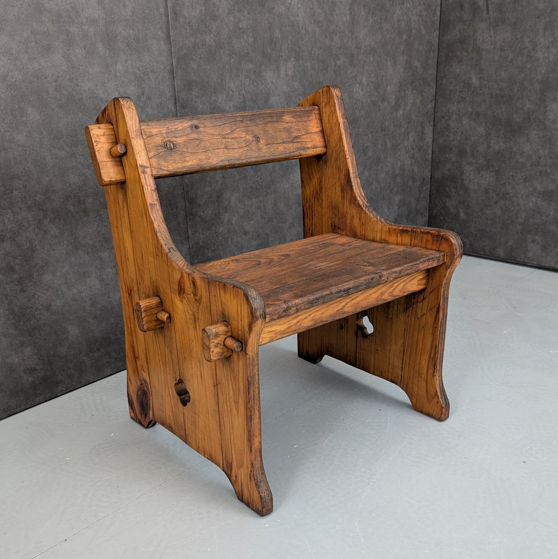 Rustic Church Pew Chair | Slab Pine