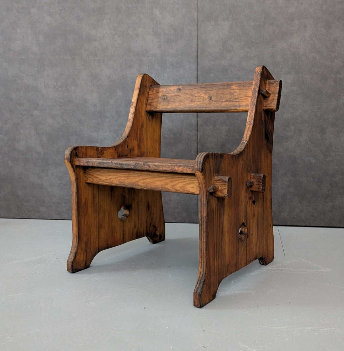 Rustic Church Pew Chair | Slab Pine