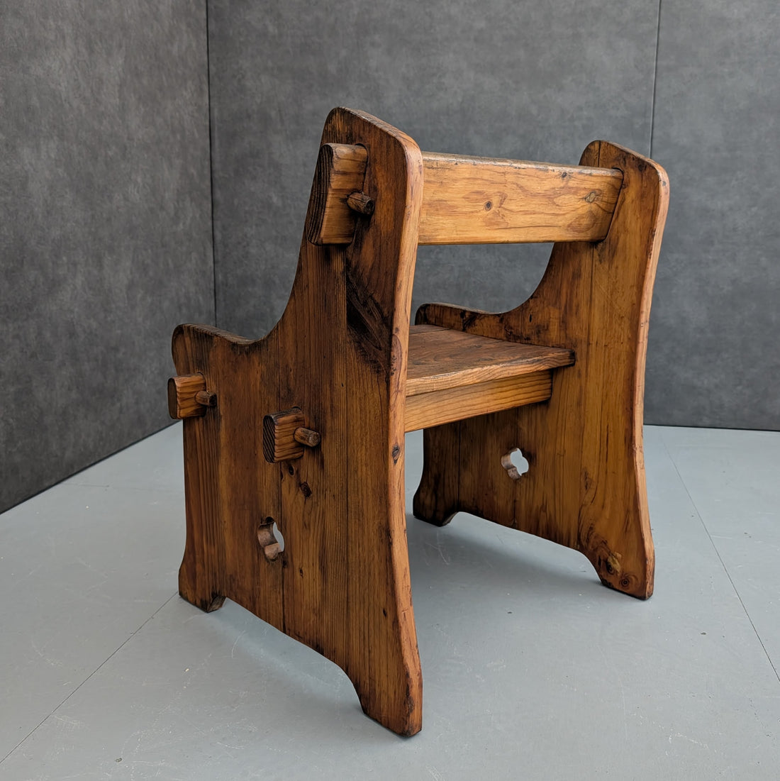 Rustic Church Pew Chair | Slab Pine