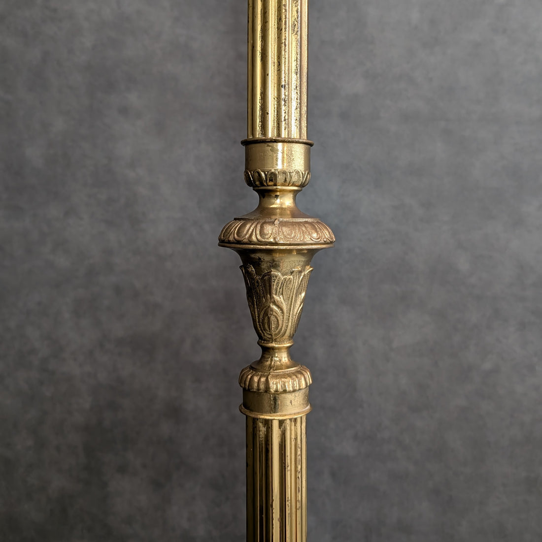 Vintage Italian Brass Coat Rack with Lion Paw Base
