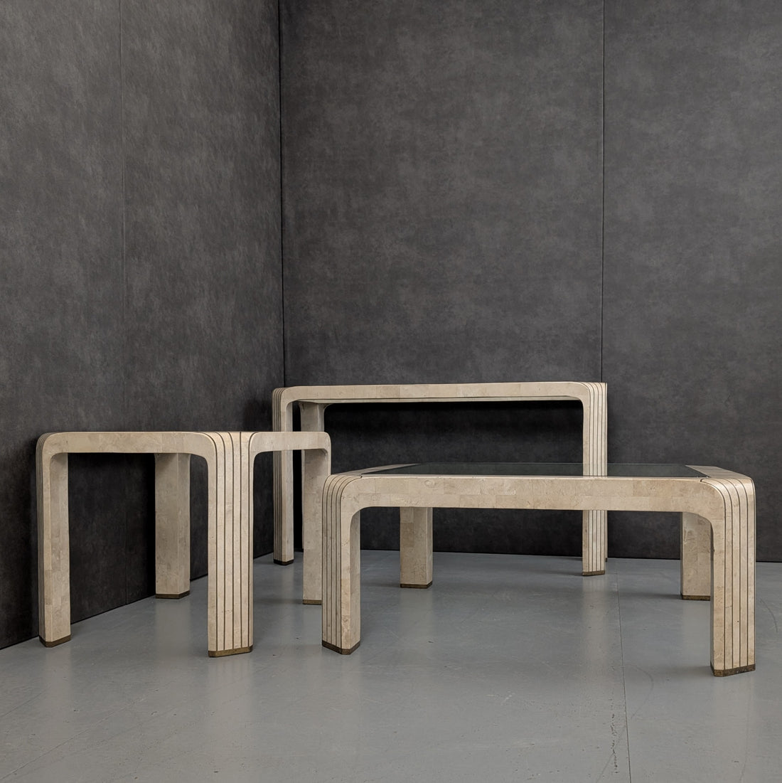 Maitland Smith Style Tessellated Stone Tables
