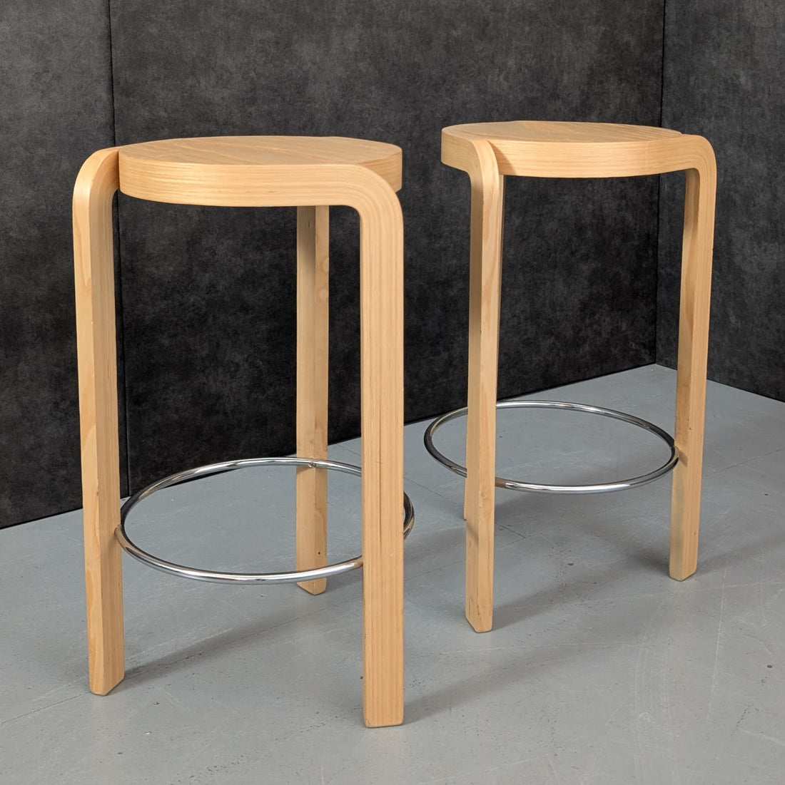 TWO | Studio Made Spin Stool | Ash and Chrome