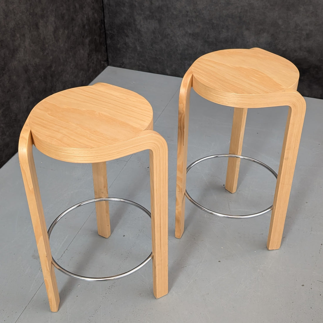 TWO | Studio Made Spin Stool | Ash and Chrome