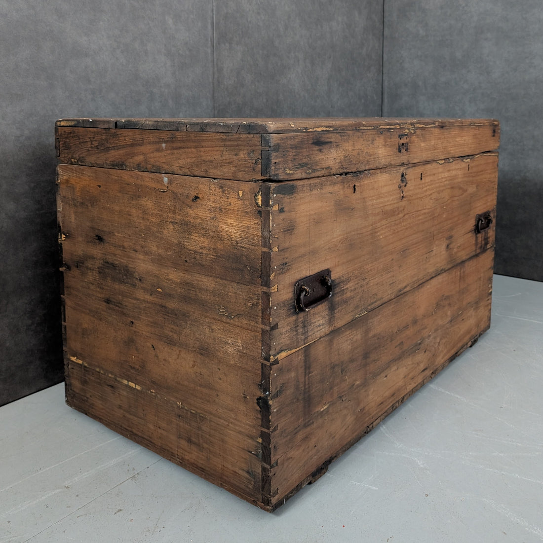 Circa 1880–1920 Industrial Timber Chest | Extra-Large Storage