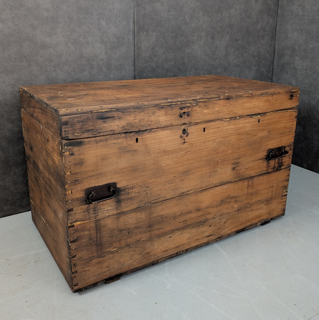 Circa 1880–1920 Industrial Timber Chest | Extra-Large Storage