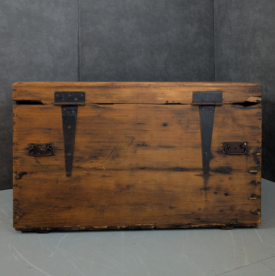 Circa 1880–1920 Industrial Timber Chest | Extra-Large Storage
