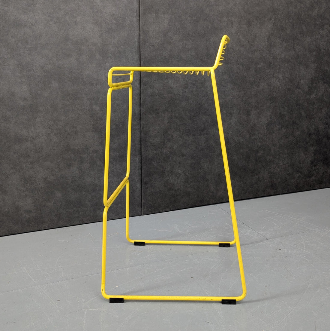 Yellow Steel High Bar Stool Aligned with the HAY Hee
