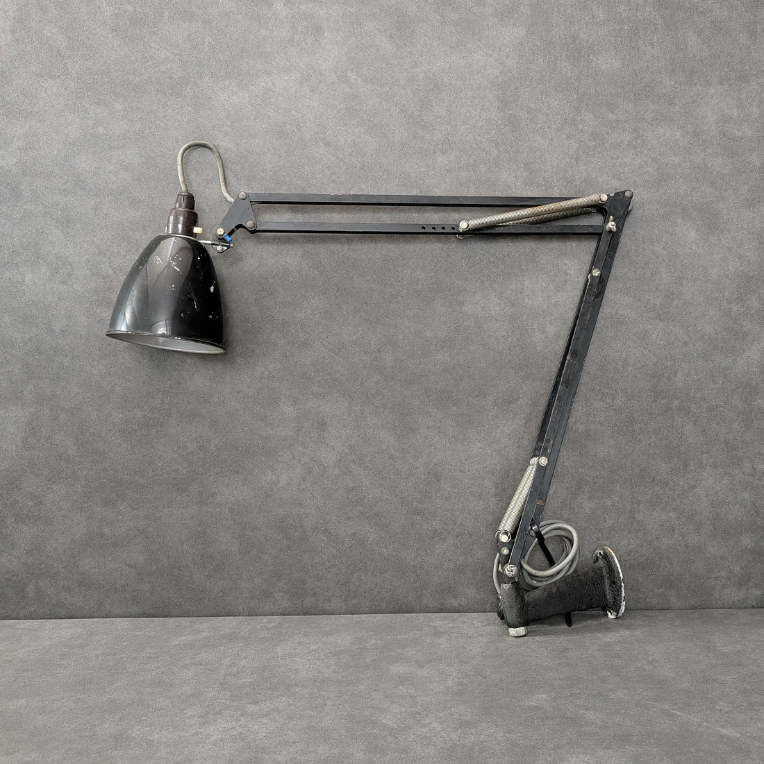 Vintage Industrial Anglepoise 1209 Task Lamp | Wall Clamp Mount