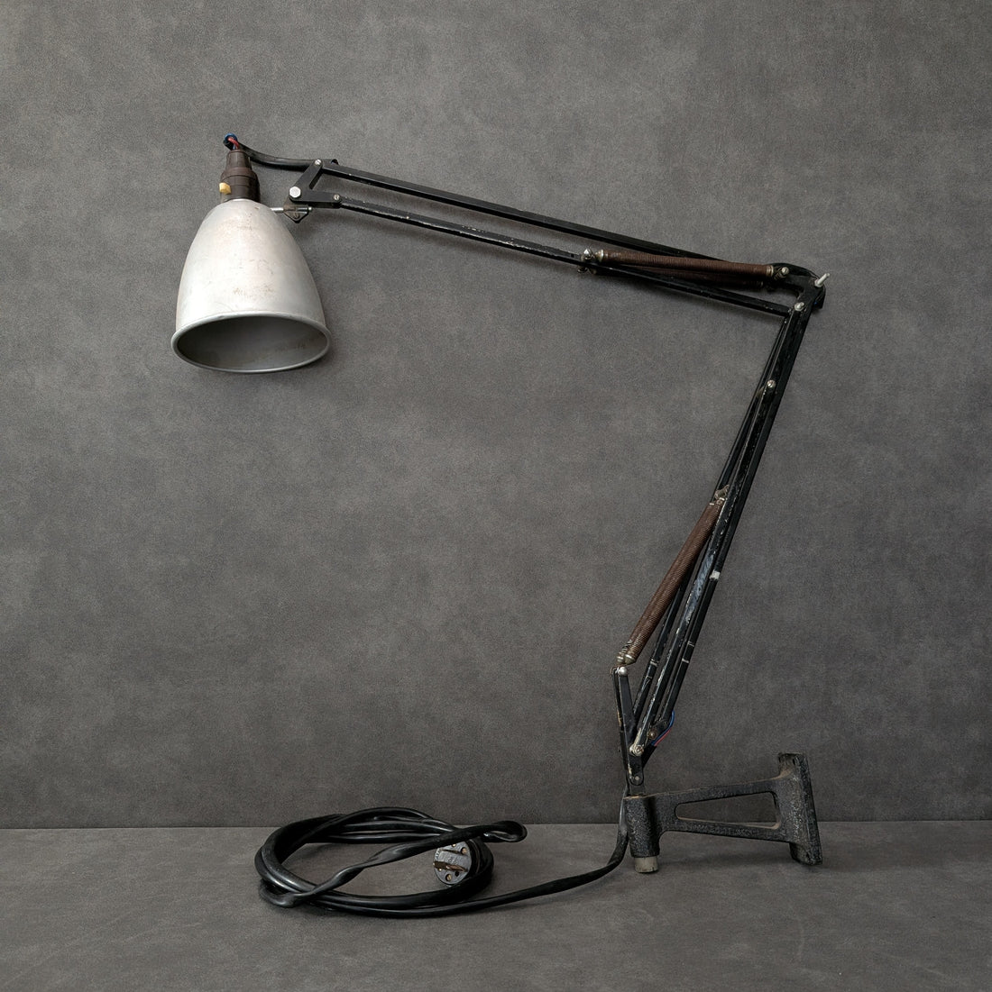 Vintage Industrial Anglepoise Style Task Lamp | Aluminium Shade