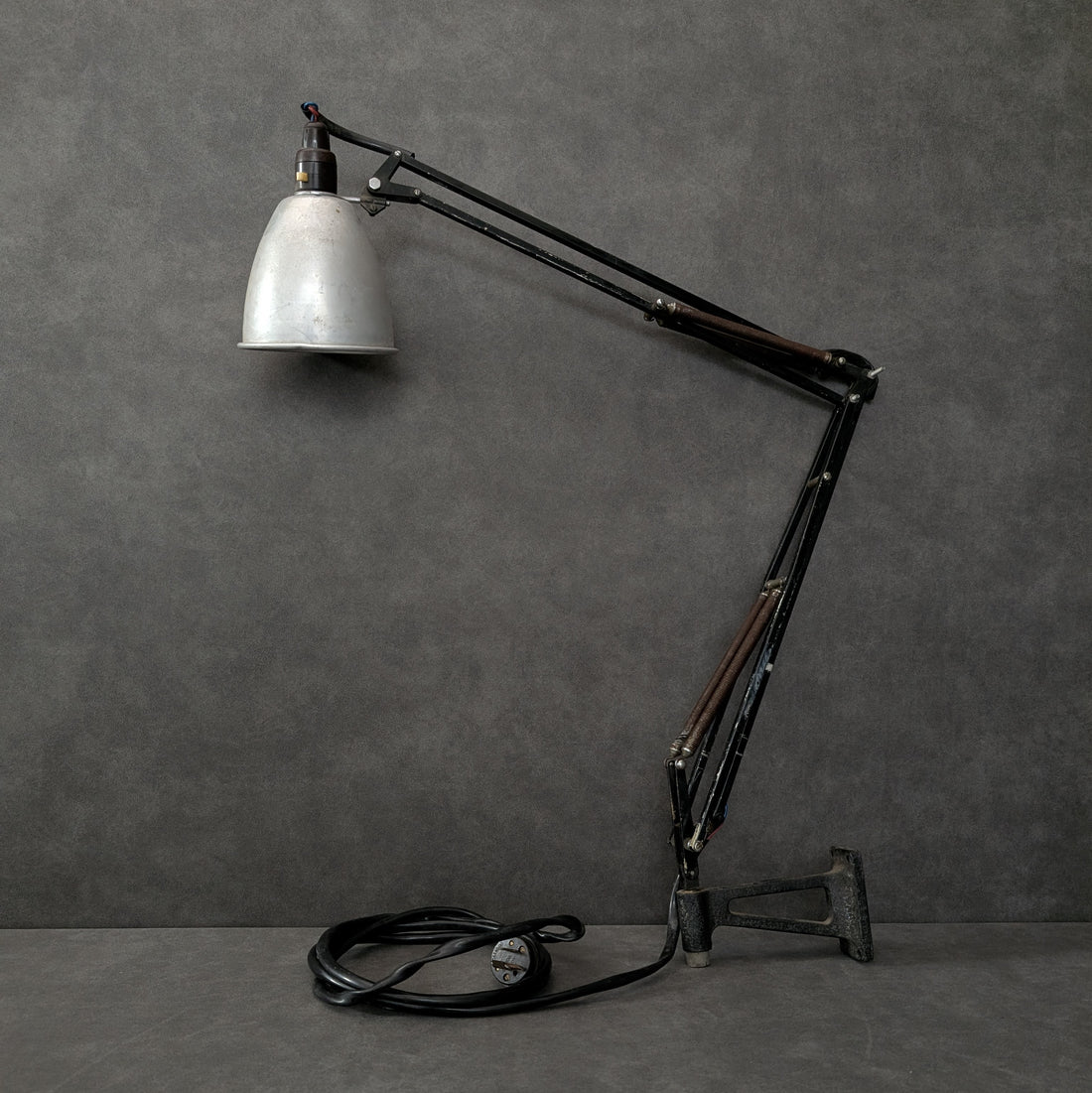Vintage Industrial Anglepoise Style Task Lamp | Aluminium Shade