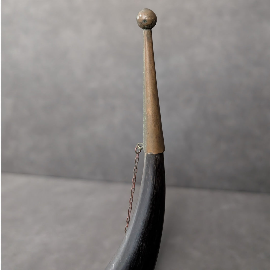 Antique German Powder Horn Circa 1776 | Horn and Brass