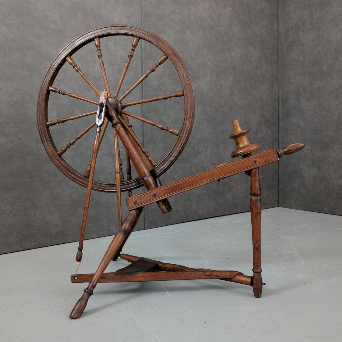Antique Nineteenth Century Saxony Spinning Wheel