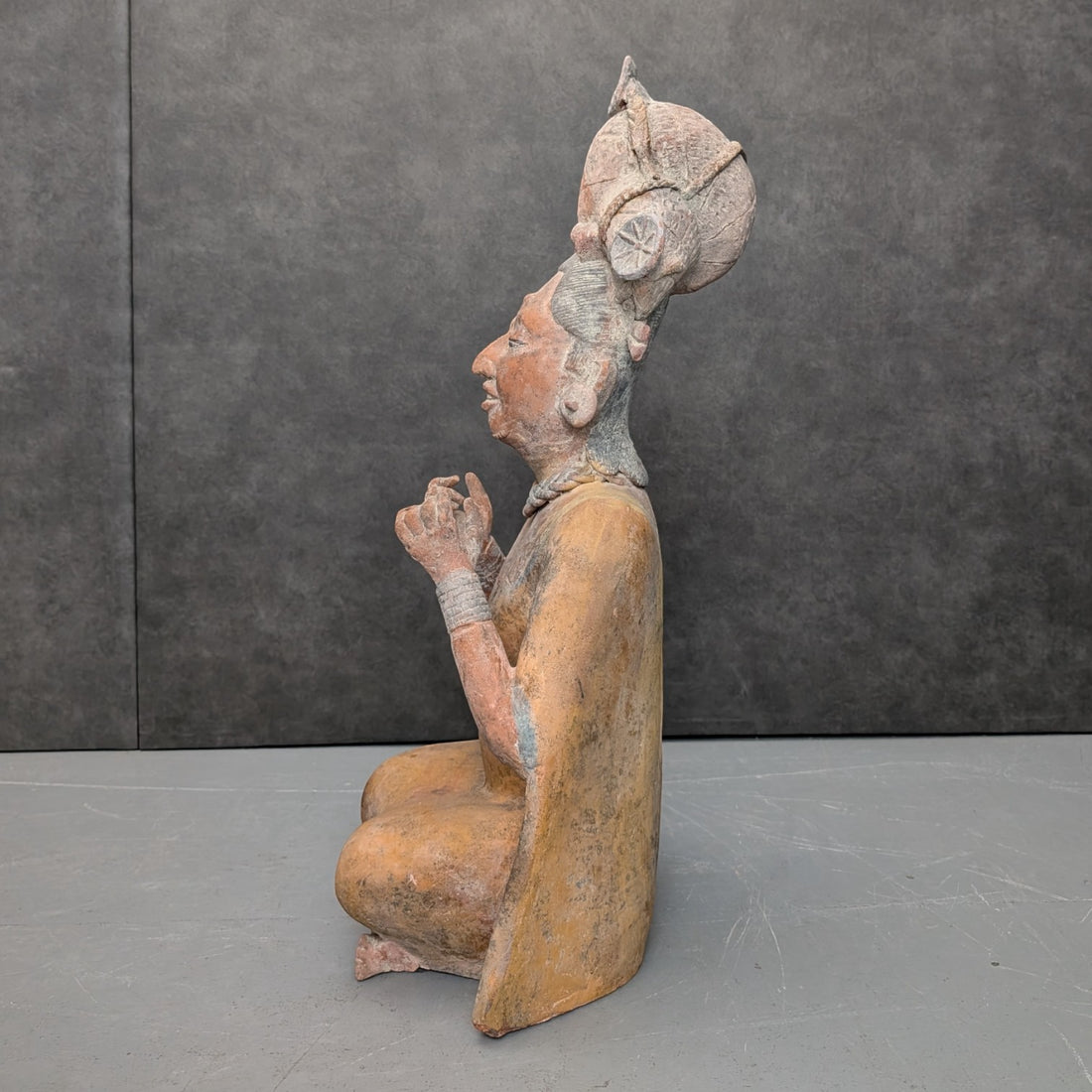 Antique Indian Devotional Figure | Hand Modelled Terracotta