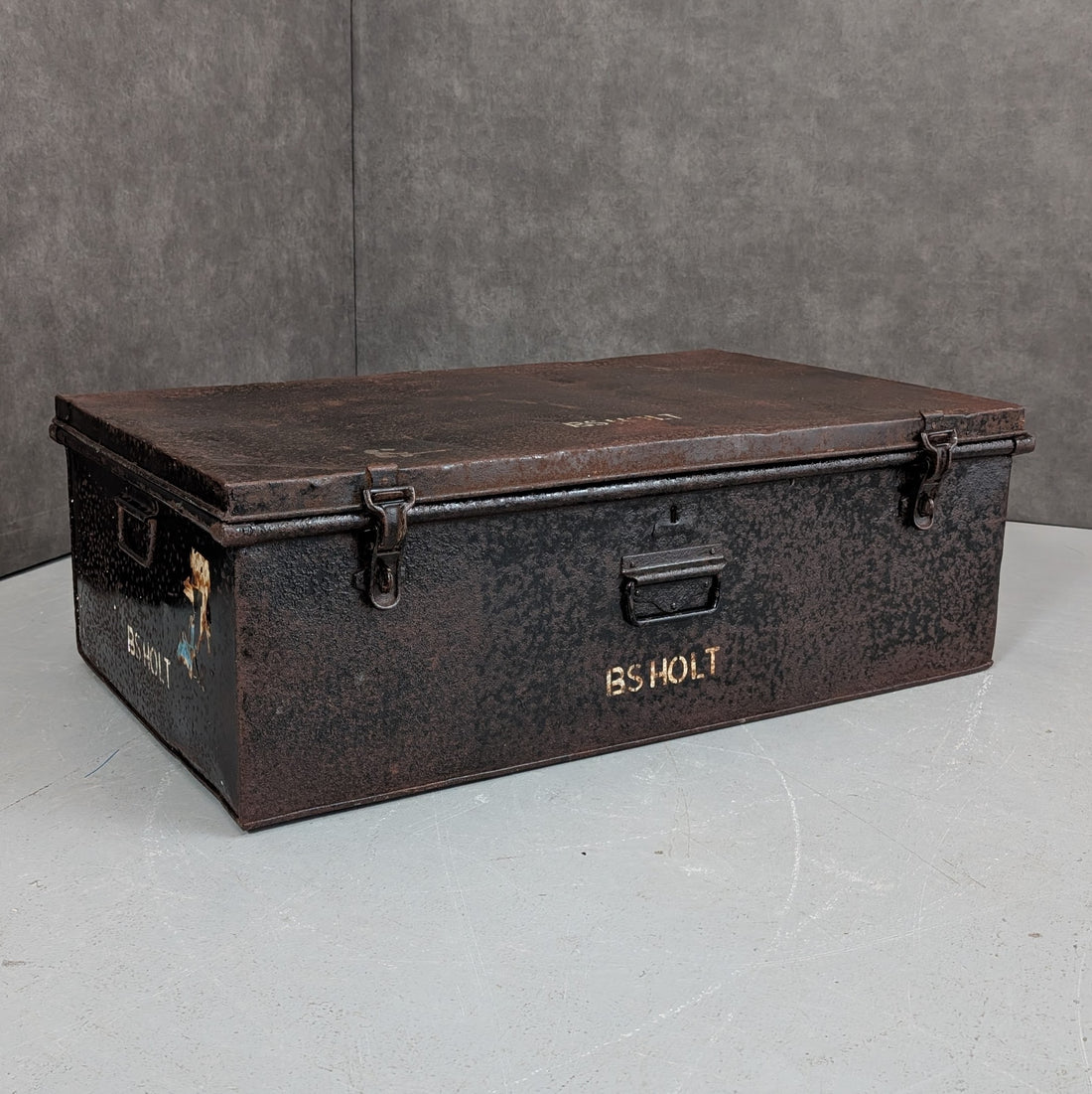 Industrial Steel Military Storage Trunk by B.S. Holt