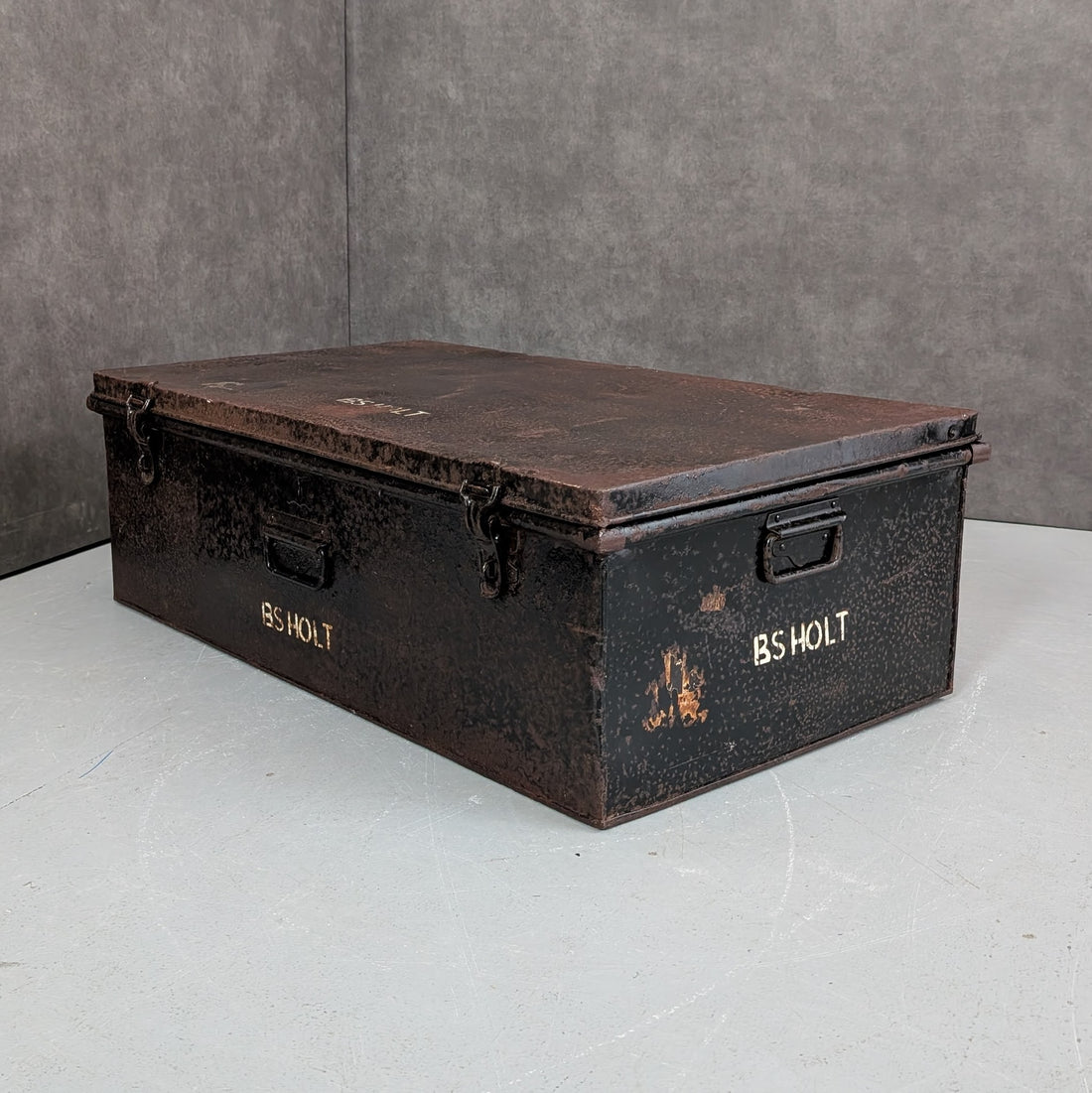 Industrial Steel Military Storage Trunk by B.S. Holt