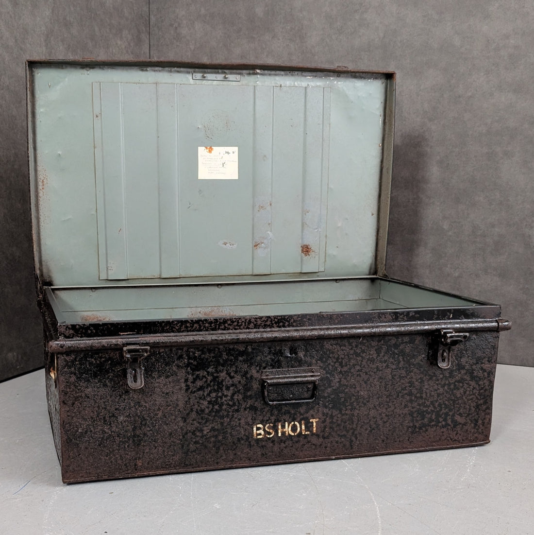 Industrial Steel Military Storage Trunk by B.S. Holt