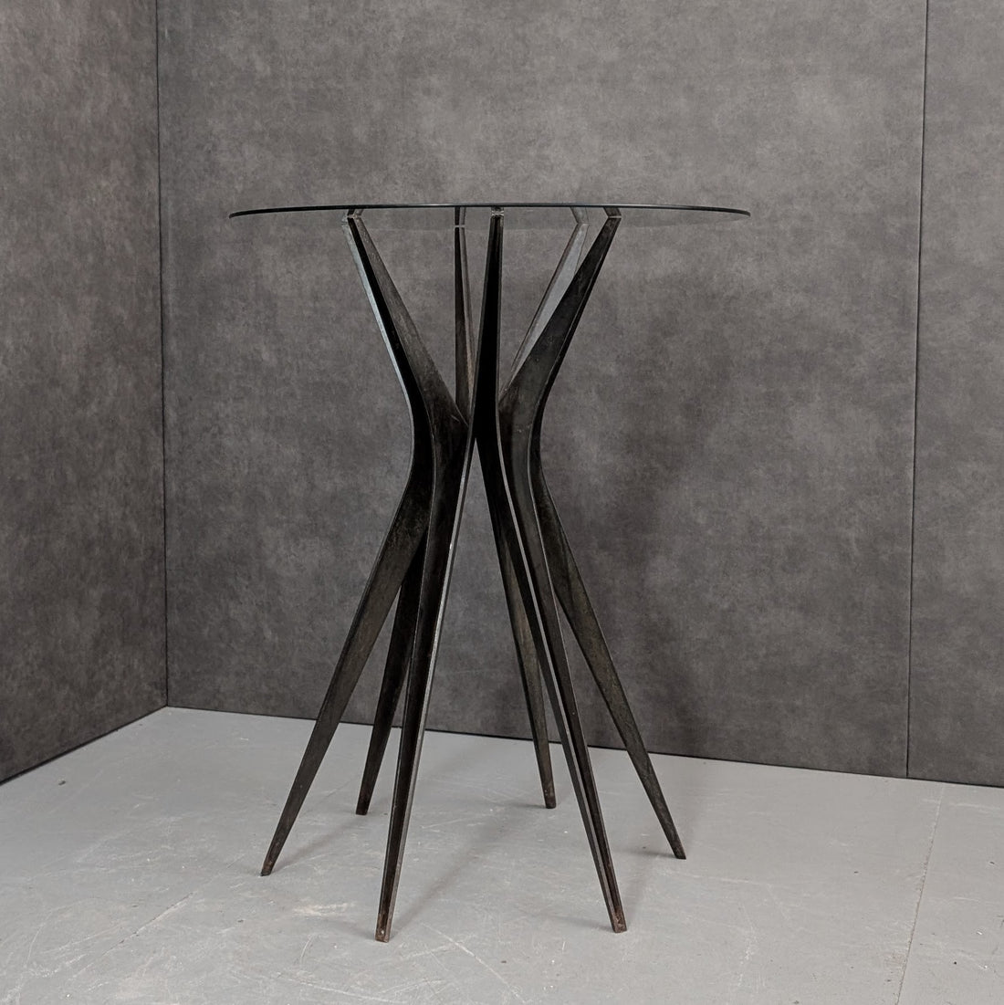 Vintage Sculptural Artist Made Welded Steel Table