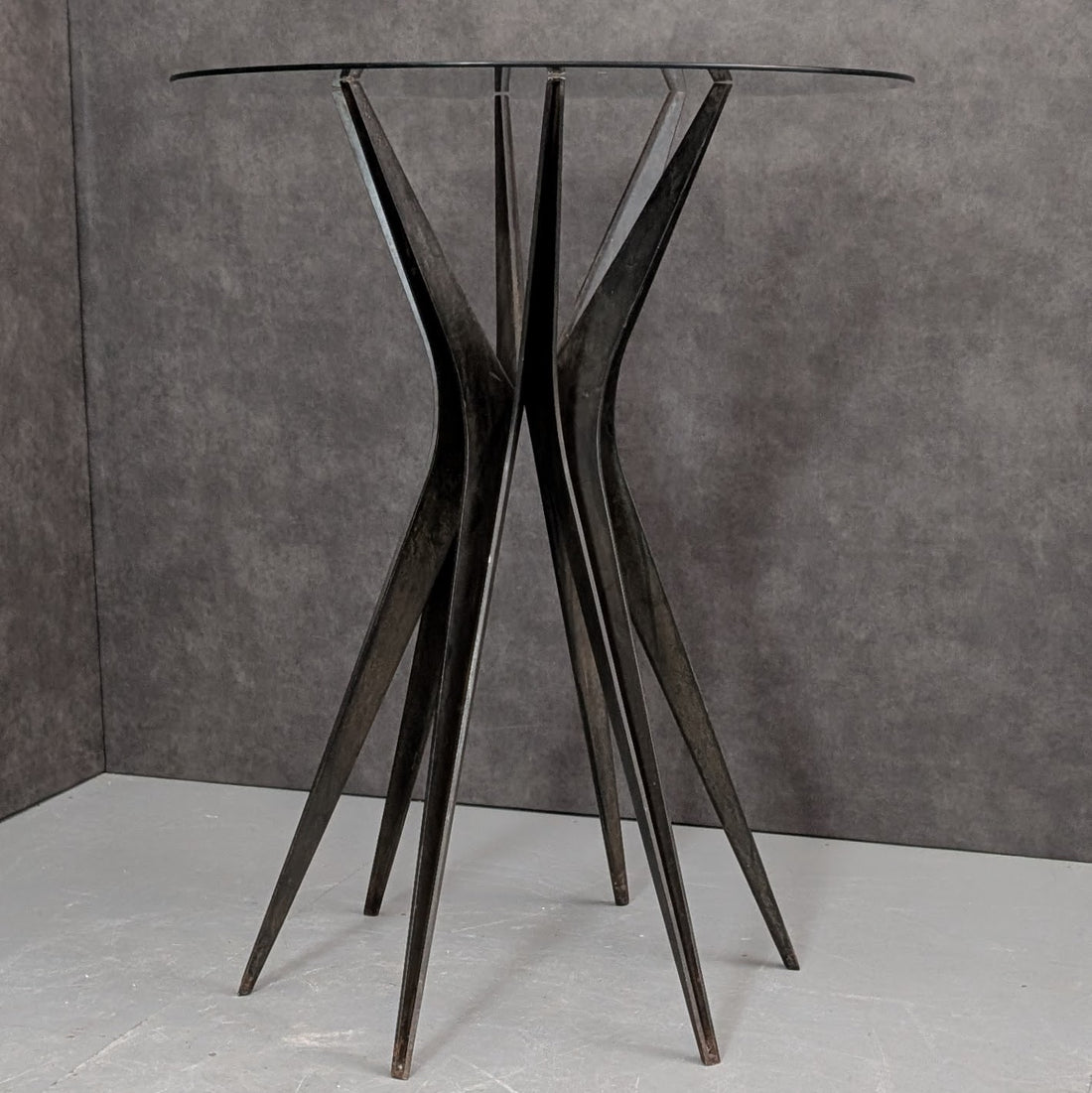 Vintage Sculptural Artist Made Welded Steel Table