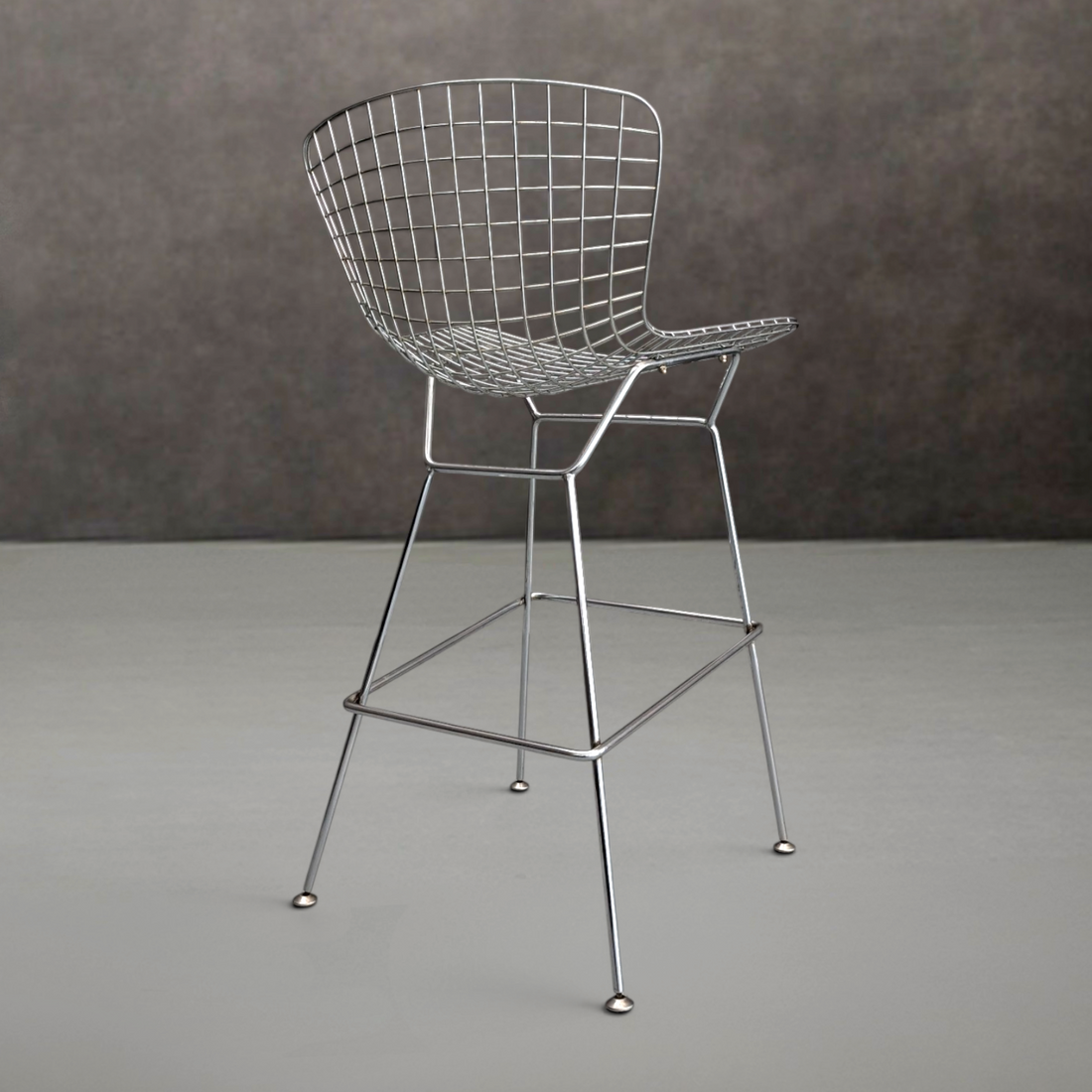 Vintage Harry Bertoia Style Wire Counter Stool