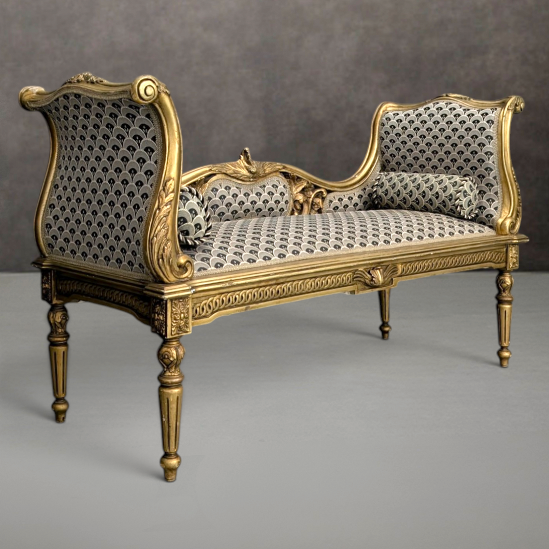 Circa 1900 French Empire Revival Giltwood Daybed