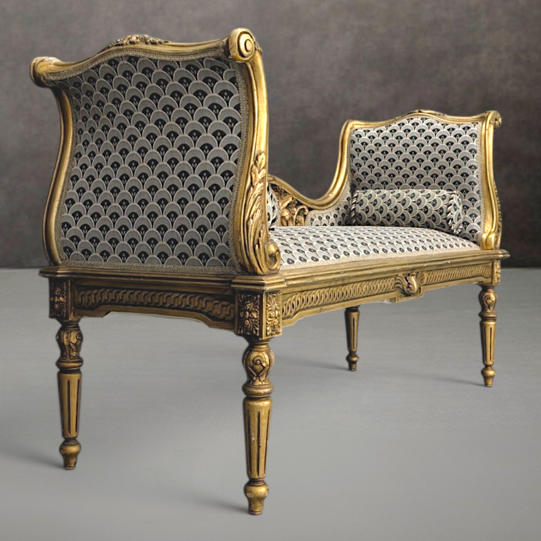 Circa 1900 French Empire Revival Giltwood Daybed