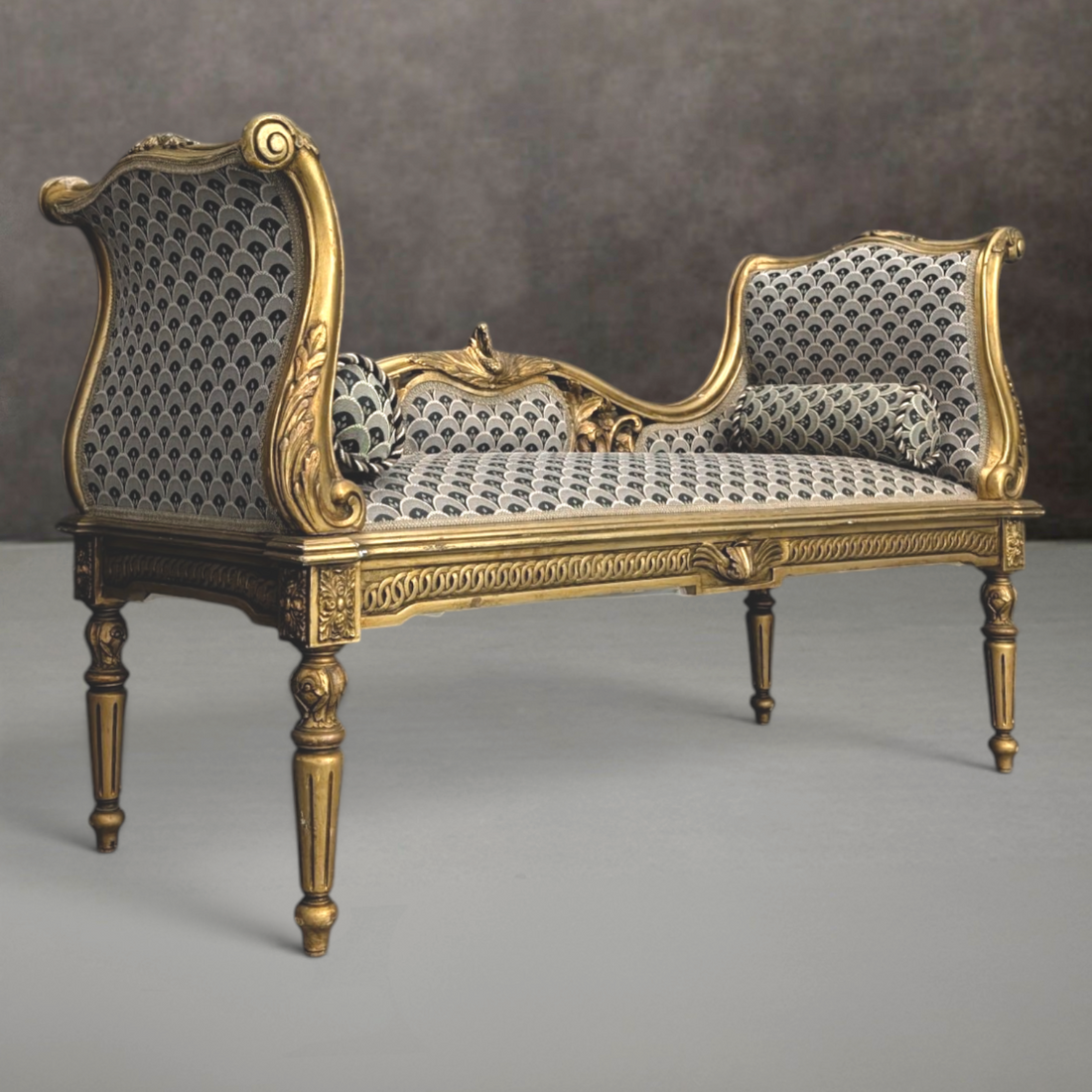 Circa 1900 French Empire Revival Giltwood Daybed