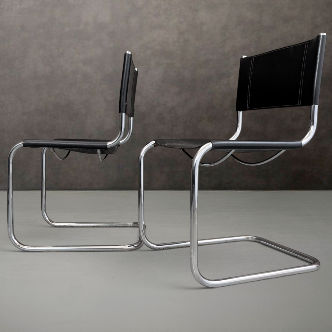 4 Italian Fasem Mart Stam Cantilever Dining Chairs Circa 1980