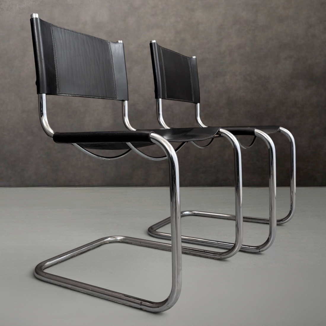 4 Italian Fasem Mart Stam Cantilever Dining Chairs Circa 1980