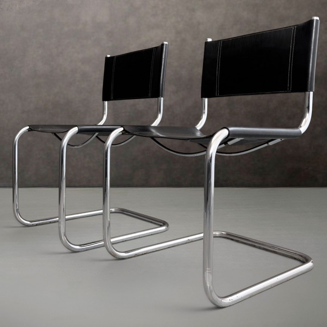 4 Italian Fasem Mart Stam Cantilever Dining Chairs Circa 1980