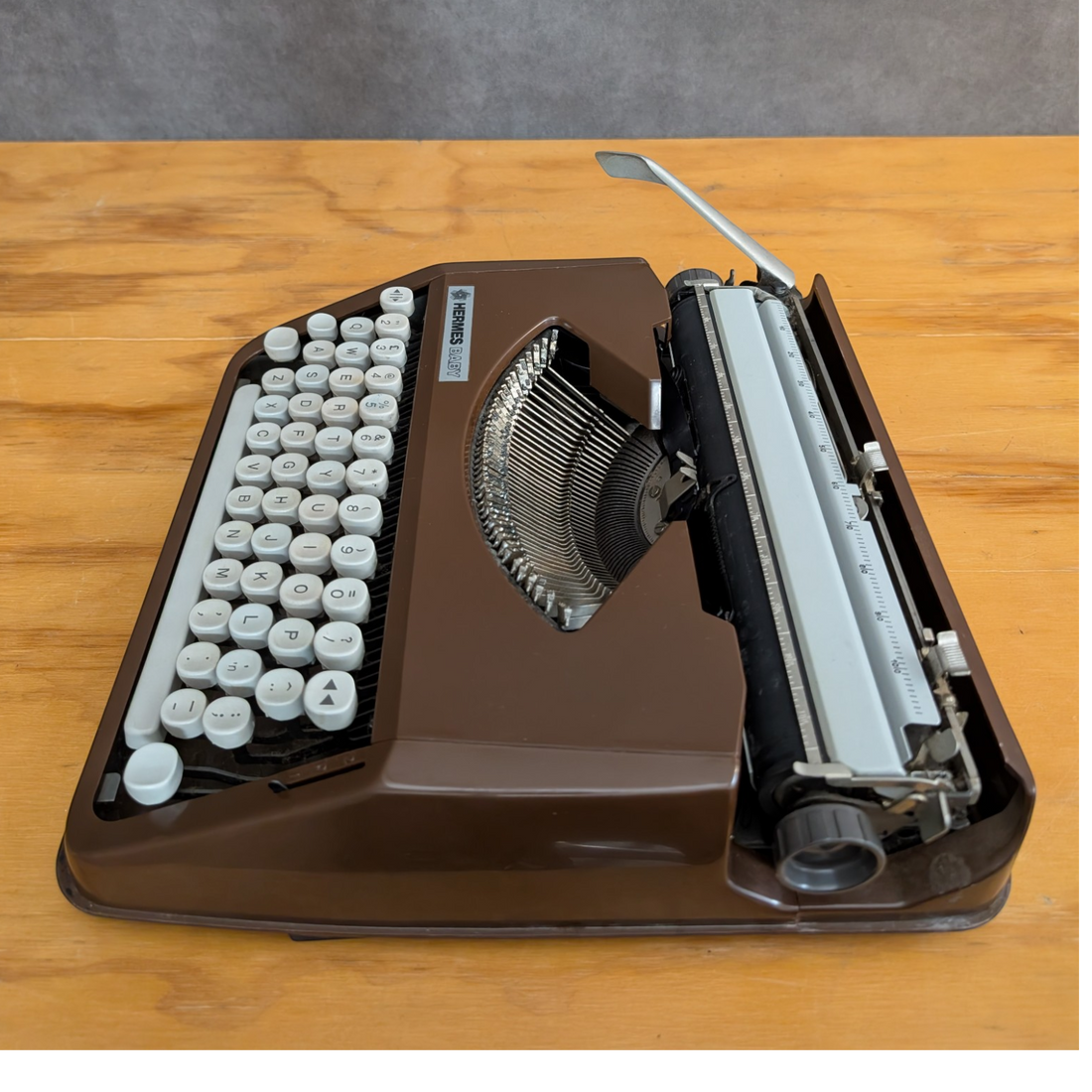 Swiss Hermes Baby Portable Typewriter Circa 1970