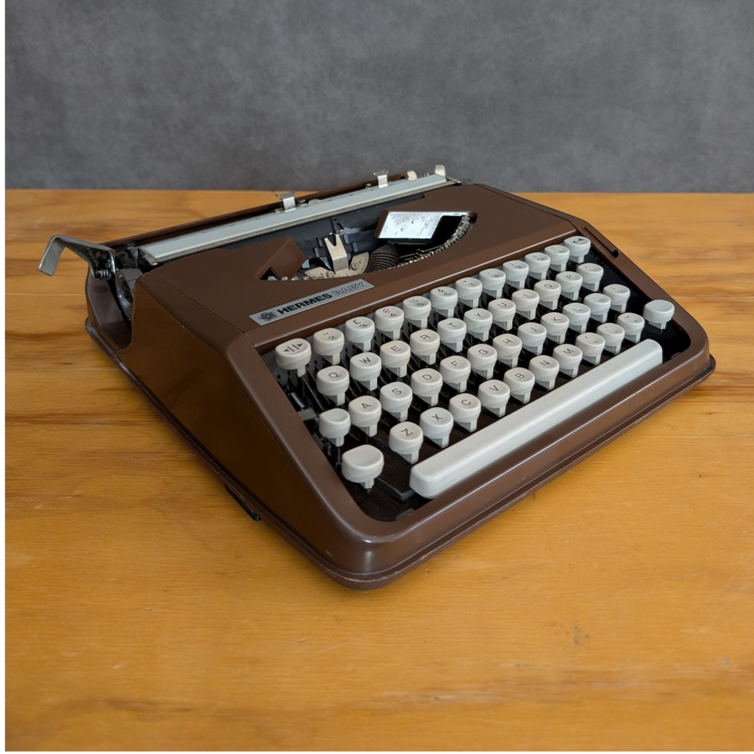 Swiss Hermes Baby Portable Typewriter Circa 1970
