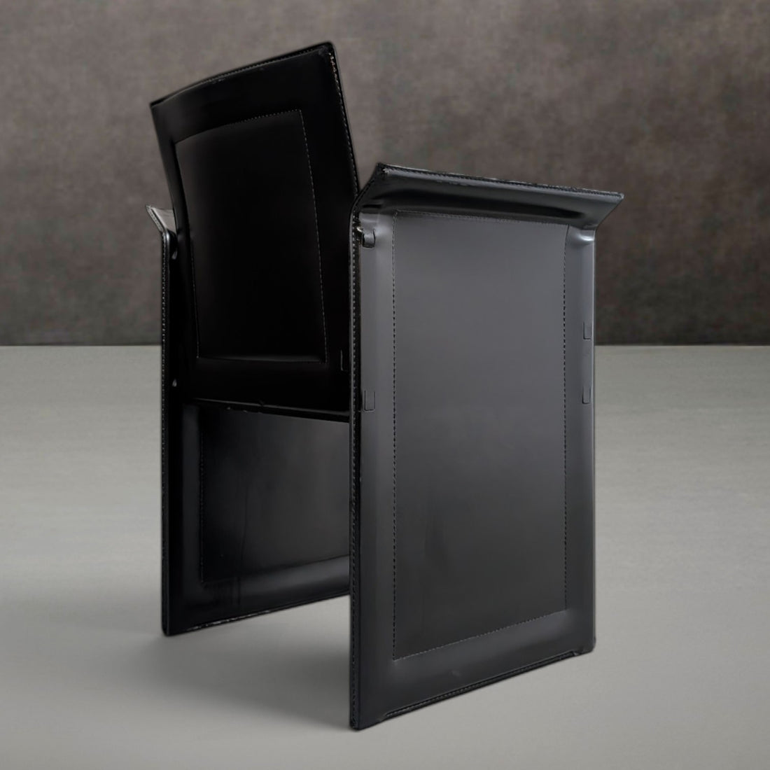 Italian Tito Agnoli for Arrben Leather Dining Chair Circa 1979