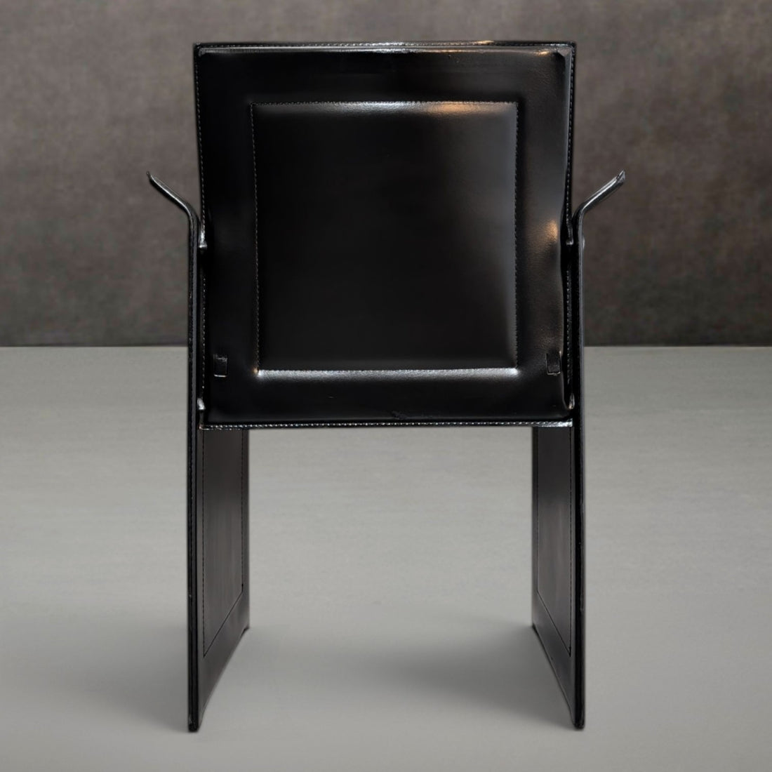 Italian Tito Agnoli for Arrben Leather Dining Chair Circa 1979