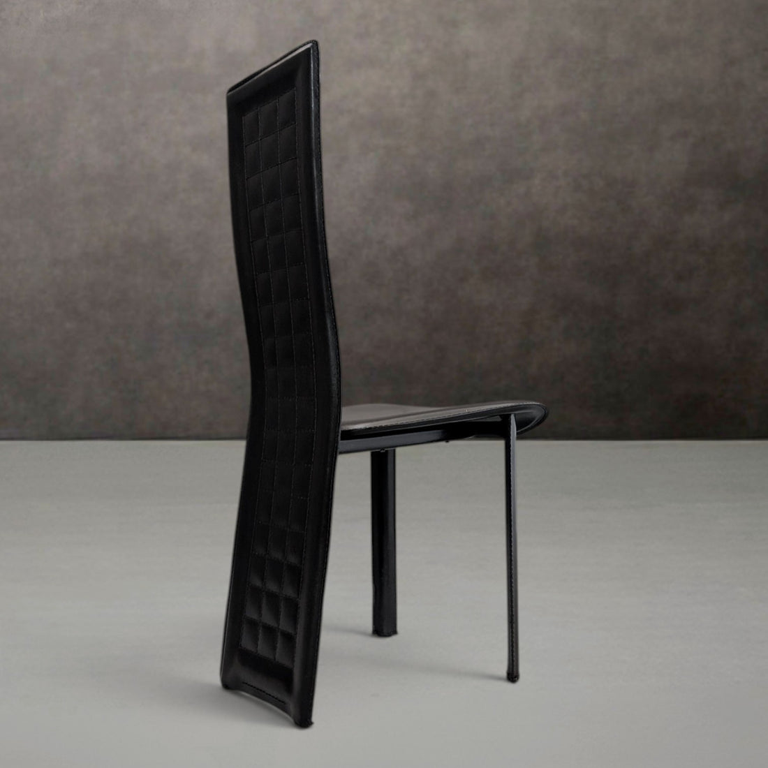 Eight (8) Postmodern Saddle Leather Dining Chairs in the Style of Pietro Costantini
