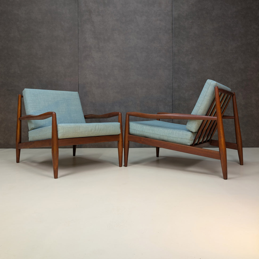 Adrian Pearsall Model 843-C Mid Century Walnut Armchairs