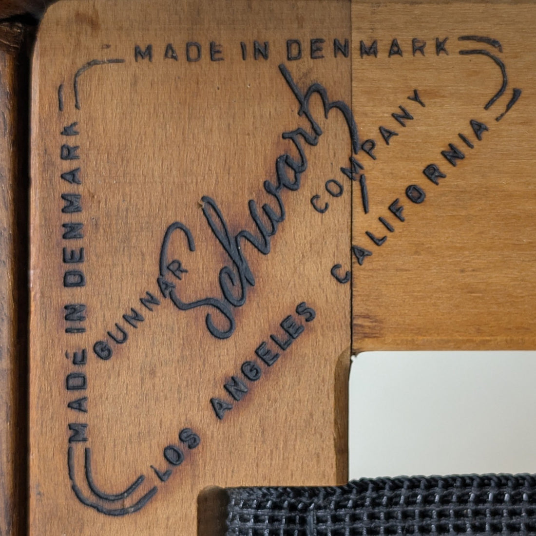 Gunnar Schwartz Danish Modern Walnut and Leather Lounge Chair