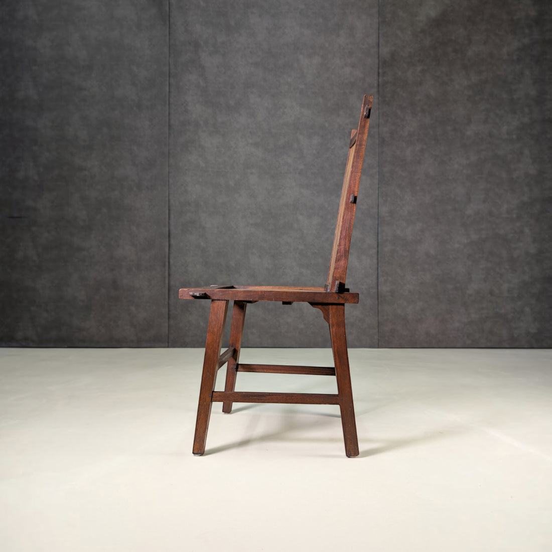 Mid Century Handmade Japanese Timber and Bamboo Slat Chair