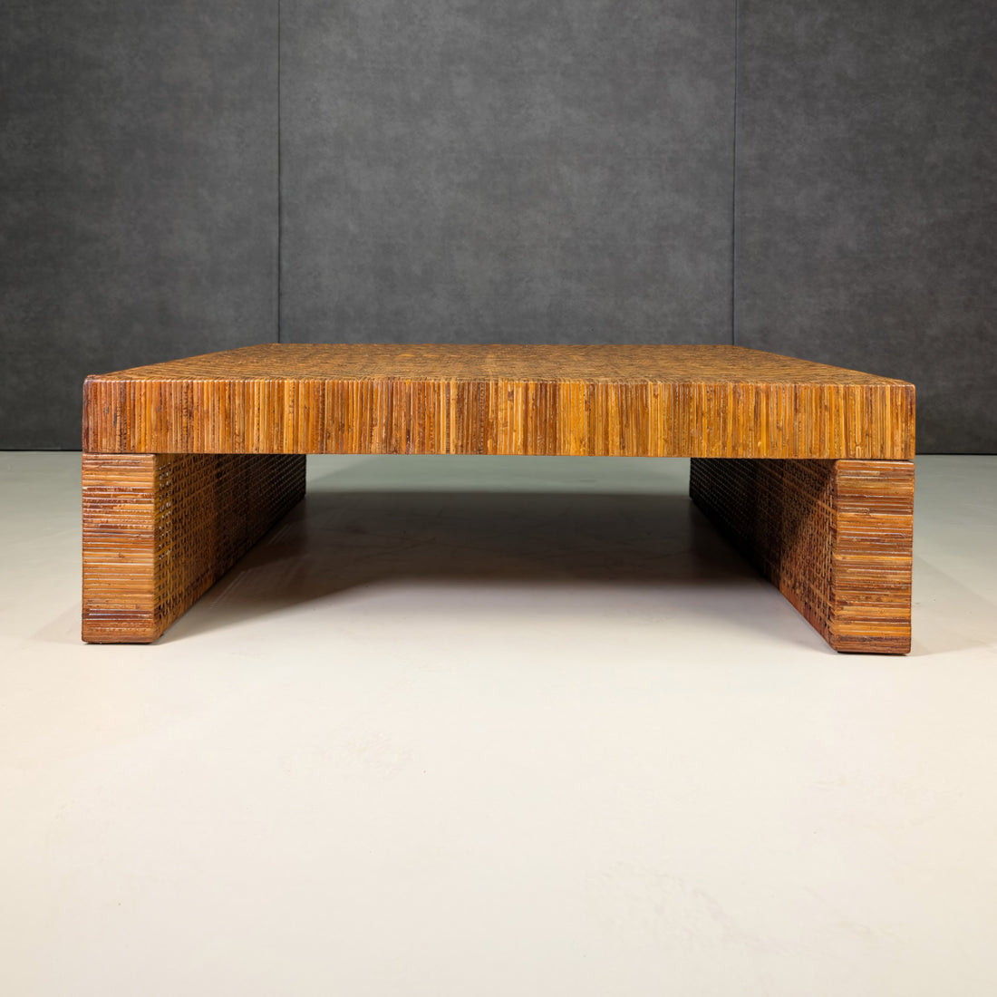 Rare Danny Ho Fong for Tropi Cal Complete Three Piece Rattan Suite, Circa 1965